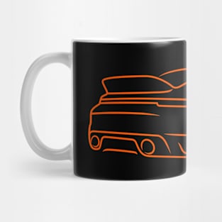 911 stoplamp back rear sportcar orange Mug